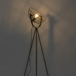 Industriële tripod vloerlamp zwart 35 cm verstelbaar - Hanze