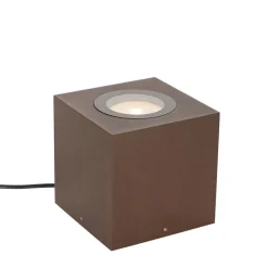 Industriële tuinspot roestbruin vierkant IP65 AR111 - Lennard