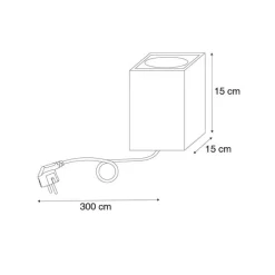 Industriële tuinspot roestbruin vierkant IP65 AR111 - Lennard