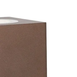 Industriële tuinspot roestbruin vierkant IP65 AR111 - Lennard