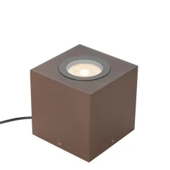 Industriële tuinspot roestbruin vierkant IP65 AR111 - Lennard