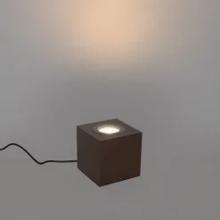 Industriële tuinspot roestbruin vierkant IP65 AR111 - Lennard