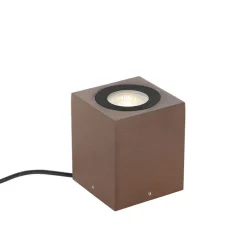 Industriële tuinspot roestbruin vierkant IP65 - Lennard