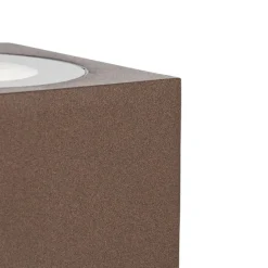 Industriële tuinspot roestbruin vierkant IP65 - Lennard