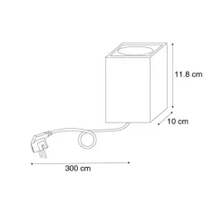 Industriële tuinspot roestbruin vierkant IP65 - Lennard