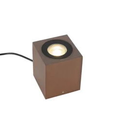 Industriële tuinspot roestbruin vierkant IP65 - Lennard