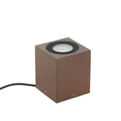 Industriële tuinspot roestbruin vierkant IP65 - Lennard