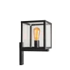 Industriële vierkante buitenwandlamp zwart IP23 - Rotterdam