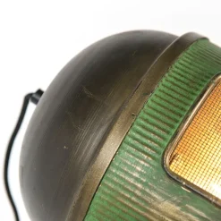 Industriële vloerlamp brons met groen 140 cm - Byron