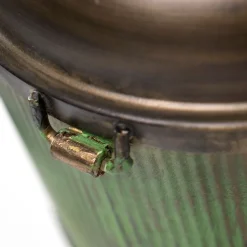 Industriële vloerlamp brons met groen 140 cm - Byron