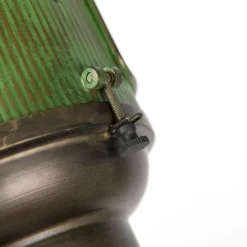 Industriële vloerlamp brons met groen 140 cm - Byron