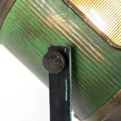 Industriële vloerlamp brons met groen 140 cm - Byron