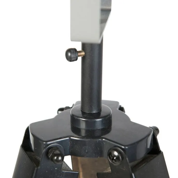 Industriële vloerlamp op houten tripod met grijze kap - Laos