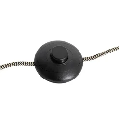 Industriële vloerlamp staal met hout 2-lichts - Emado