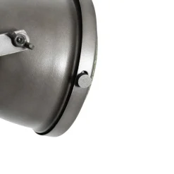 Industriële vloerlamp staal met hout 2-lichts - Emado