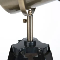 Industriële vloerlamp tripod hout met studiospot - Braha