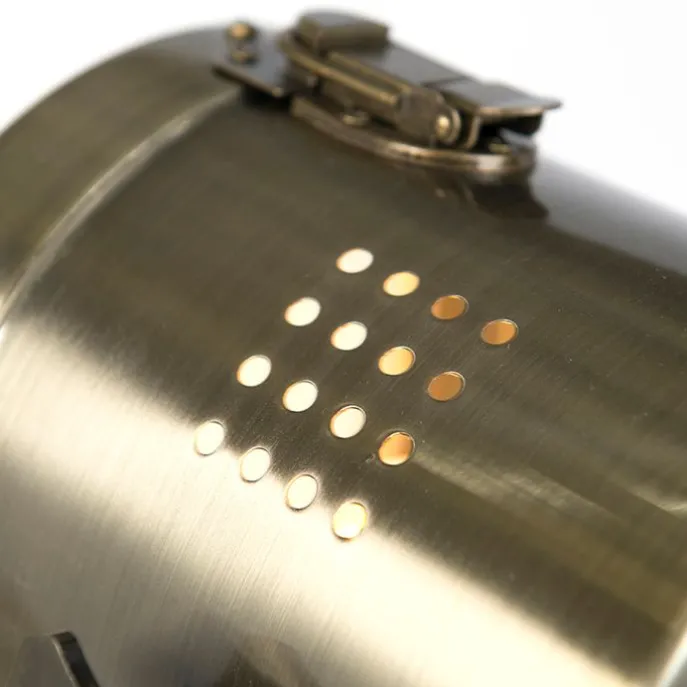 Industriële vloerlamp tripod hout met studiospot - Braha