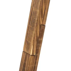 Industriële vloerlamp tripod staal met hout kantelbaar - Emado