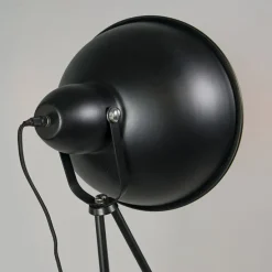Industriële vloerlamp tripod zwart met goud - Magna Basic 25