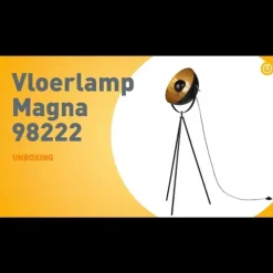 Industriële vloerlamp tripod zwart - Magna 40 Eglip