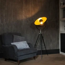 Industriële vloerlamp tripod zwart - Magna 50 Eglip