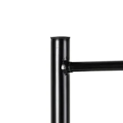 Industriële vloerlamp zwart met messing 2-lichts - Haicha