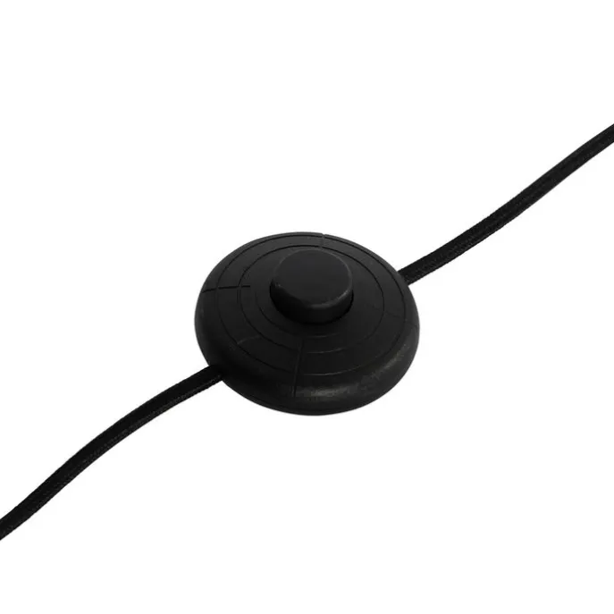 Industriële vloerlamp zwart met gouden binnenkant 60 cm - Magnax