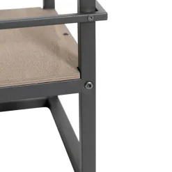 Industriële vloerlamp zwart met hout - Cage Rack