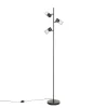 Industriële vloerlamp zwart 3-lichts - Jim