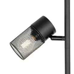 Industriële vloerlamp zwart 3-lichts - Jim