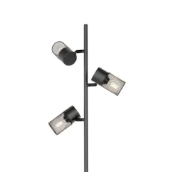 Industriële vloerlamp zwart 3-lichts - Jim