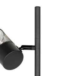 Industriële vloerlamp zwart 3-lichts - Jim