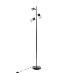 Industriële vloerlamp zwart 3-lichts - Jim