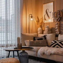 Industriële vloerlamp zwart 23 cm - Margarita