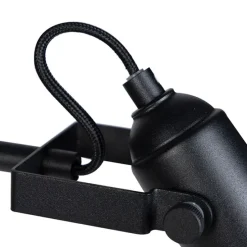 Industriële vloerlamp zwart met goud 1-lichts - Tommy