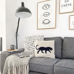 Industriële vloerlamp zwart verstelbaar - Hobby