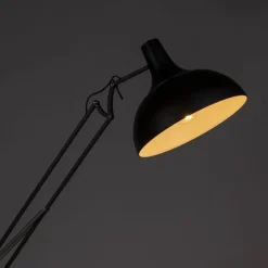 Industriële vloerlamp zwart verstelbaar - Hobby