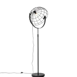 Industriële vloerlamp zwart 50 cm verstelbaar - Hanze