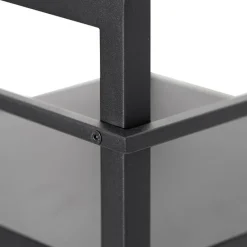 Industriële vloerlamp zwart - Cage Rack