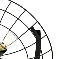 Industriële vloerlamp zwart 35 cm verstelbaar - Hanze