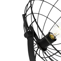 Industriële vloerlamp zwart 35 cm verstelbaar - Hanze