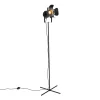 Industriële vloerlamp zwart kantelbaar - Movie