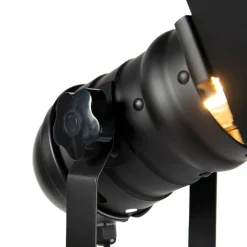 Industriële vloerlamp zwart kantelbaar - Movie