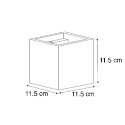 Industri�le wandlamp beton met lichteffect - Box