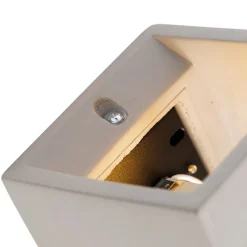 Industri�le wandlamp beton met lichteffect - Box