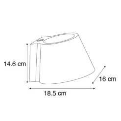 Industriële wandlamp beton met lichteffect - Cup