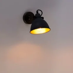 Industriële wandlamp beton met koper verstelbaar - Liko