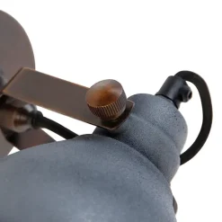 Industriële wandlamp beton met koper verstelbaar - Liko
