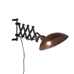 Industriële wandlamp brons met zwart - Tyne