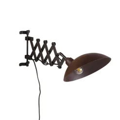 Industriële wandlamp brons met zwart - Tyne